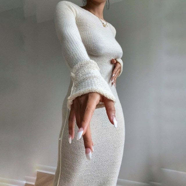 Sexy Bodycon Sweater Dress