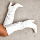 Boots Simple Shallow Mouth Pointed Mid Calf Chunky Heel Boots Slip on