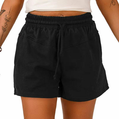 Casual Solid Color Shorts with Pockets - Walbiz.com