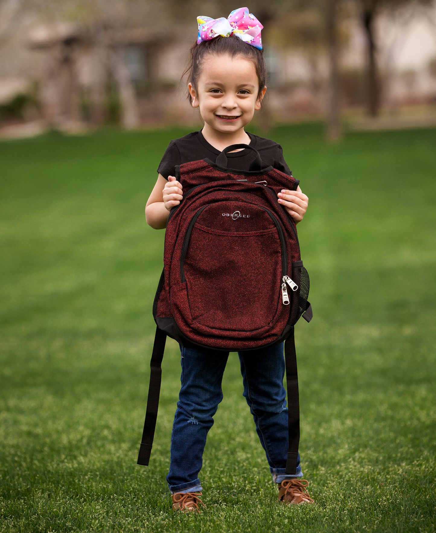 O3KCBP030 Obersee Mini Preschool Backpack for Girls with integrated