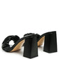 Noie Ruched Strap Block Heel Sandals