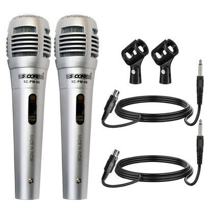 5Core XLR Microphone Dynamic Mic Karaoke Singing Studio Mics Handheld