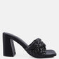 Pout Pro Braided Raffia Block Sandals