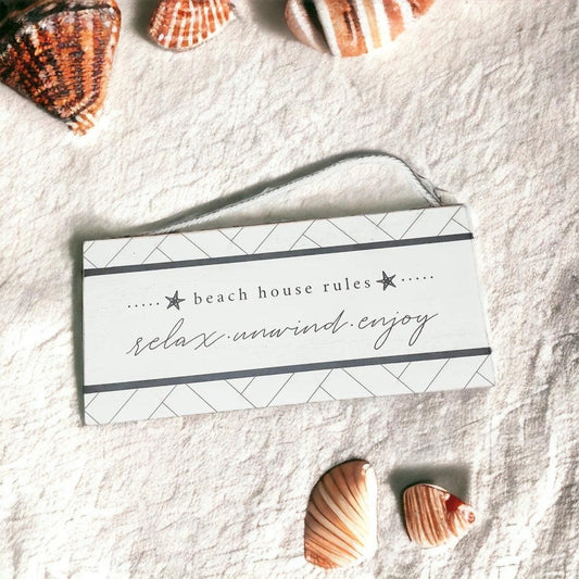 Beach House Rules Hanging Decor