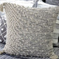 Throw Pillow Cover Beige Woven 20" X 20" with Insert