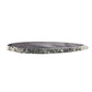 Agate Thin Serving Plate with SILVER Trim