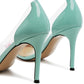 Candace Clear Patent Faux Leather Detail Pumps
