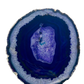 Agate Thick Decorative Platter with Silver Trim