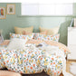 Estella Orange Floral 100% Cotton Reversible Comforter Set