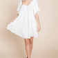 Flutter Sleeve Tiered Babydoll Mini Dress
