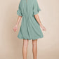 Flutter Sleeve Tiered Babydoll Mini Dress