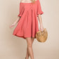 Flutter Sleeve Tiered Babydoll Mini Dress