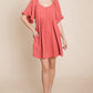 Flutter Sleeve Tiered Babydoll Mini Dress