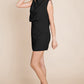 Draped Sleeveless Mini Cocktail Dress