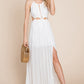 Split Front Cut Out Halter Maxi Dress