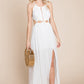 Split Front Cut Out Halter Maxi Dress