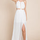 Split Front Cut Out Halter Maxi Dress
