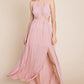 Split Front Cut Out Halter Maxi Dress