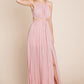 Split Front Cut Out Halter Maxi Dress