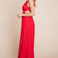 Split Front Cut Out Halter Maxi Dress