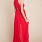 Split Front Cut Out Halter Maxi Dress