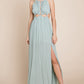 Split Front Cut Out Halter Maxi Dress