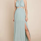 Split Front Cut Out Halter Maxi Dress