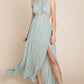 Split Front Cut Out Halter Maxi Dress