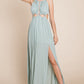 Split Front Cut Out Halter Maxi Dress