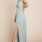 Split Front Cut Out Halter Maxi Dress