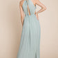 Split Front Cut Out Halter Maxi Dress