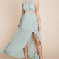 Split Front Cut Out Halter Maxi Dress