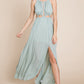 Split Front Cut Out Halter Maxi Dress