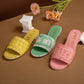 Women's Slippers yellow New Fabric Fashion Flat Sandals