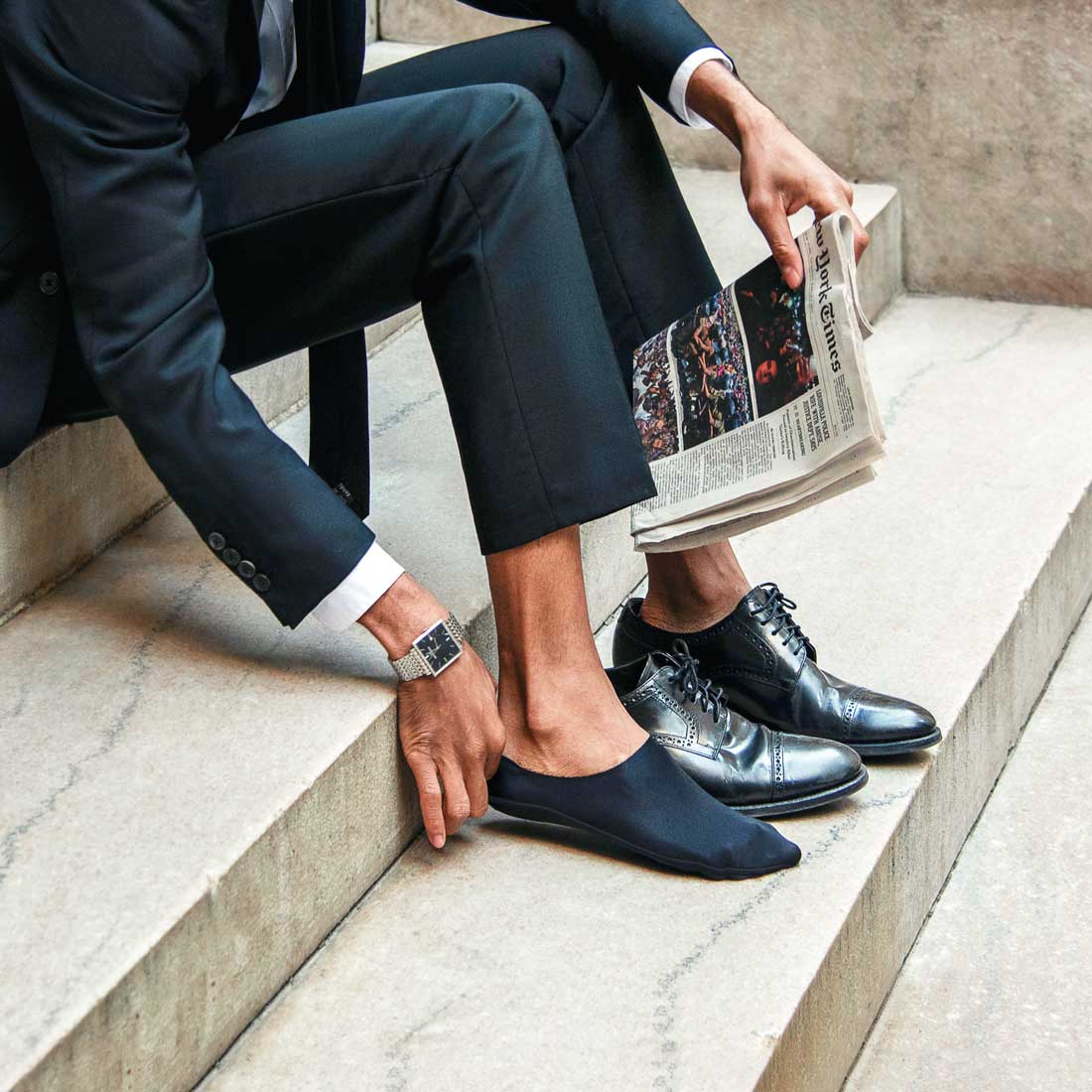 Secret High-cut No Show Socks | BLACK