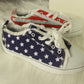Star Striped Lace Up Sneakers Round Toe Casual Shoes