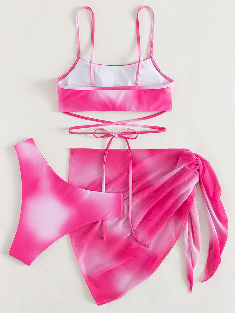 Tie-dye 3-Piece Bikini Set for Women