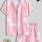 Vacation mood men beach shorts set