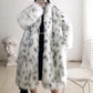 Women Winter New Faux Fox Fur Coats Ladies Casual Snow Leopard Print