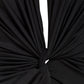 Black Twisted Front Dress