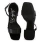 Black High Block Heeled Platform Sandals