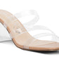 Chartz Multiple Straps Clear Heel Sandals