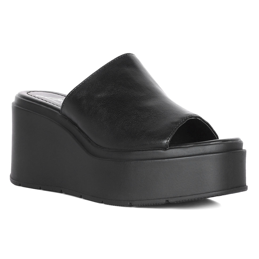 Ama Black High Casual Sandals