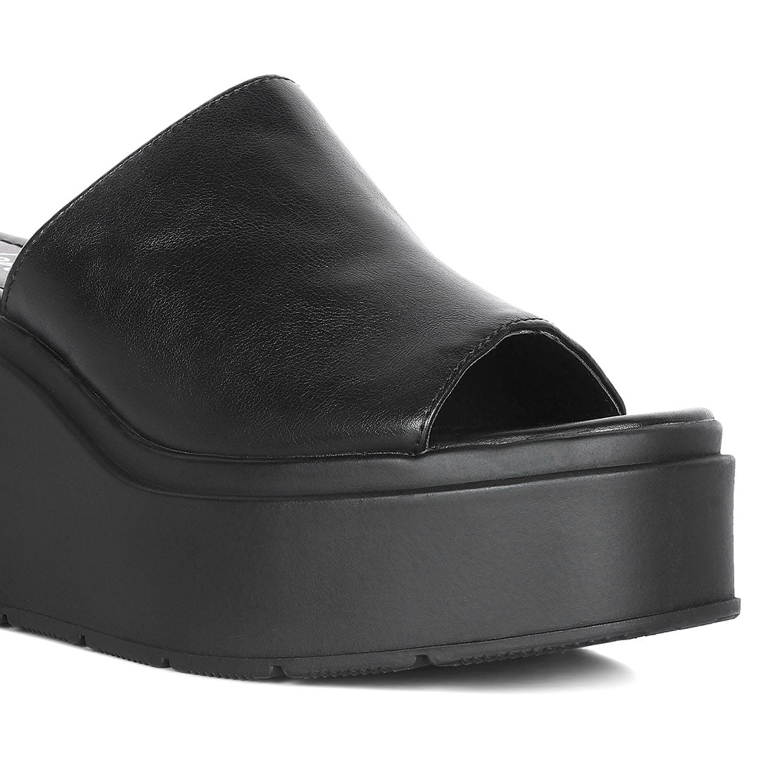 Ama Black High Casual Sandals