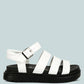 Belcher Faux Leather Gladiator Sandals