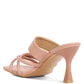 Chiri Criss Cross Strap Spool Heel Sandals