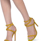 Sherri High Heeled Faux Suede Sandals