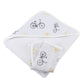 Vintage Bicycle Bamboo Muslin Hooded Towel and Washcloth Set