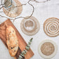 Natural Coaster Trivet Gift Set with Heart pouch