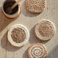 Natural Coaster Gift Set with Heart pouch